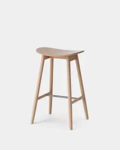 Massproductions Icha barstool 65 cm, Beech Beige