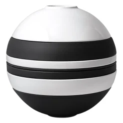 New Villeroy & Boch Iconic La Boule tableware set 7 pieces, Black-white BlackWhite