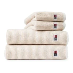 Bath Sheets^Lexington Icons Original Striped bath towel 100x150 cm, white-tan Beige