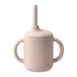 Sale Scandi Living Idun mug with silicone straw 120 ml, Blusher Pink