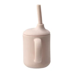 Sale Scandi Living Idun mug with silicone straw 120 ml, Blusher Pink