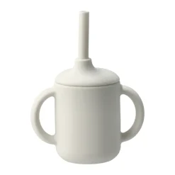 Best Scandi Living Idun mug with silicone straw 120 ml, Vanilla White