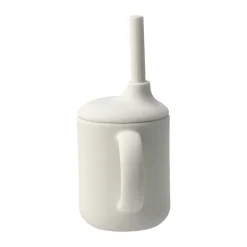 Best Scandi Living Idun mug with silicone straw 120 ml, Vanilla White