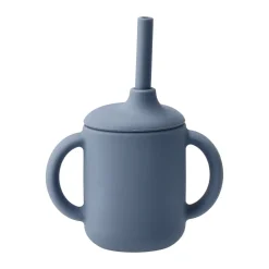 Outlet Scandi Living Idun mug with silicone straw 120 ml, Blue