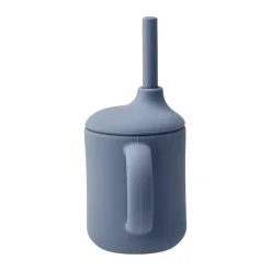 Outlet Scandi Living Idun mug with silicone straw 120 ml, Blue