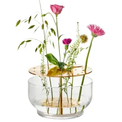Vases^Fritz Hansen Ikebana vase, Large Gold-coloured