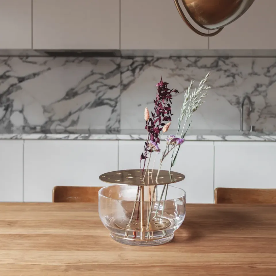 Vases^Fritz Hansen Ikebana vase, Large Gold-coloured