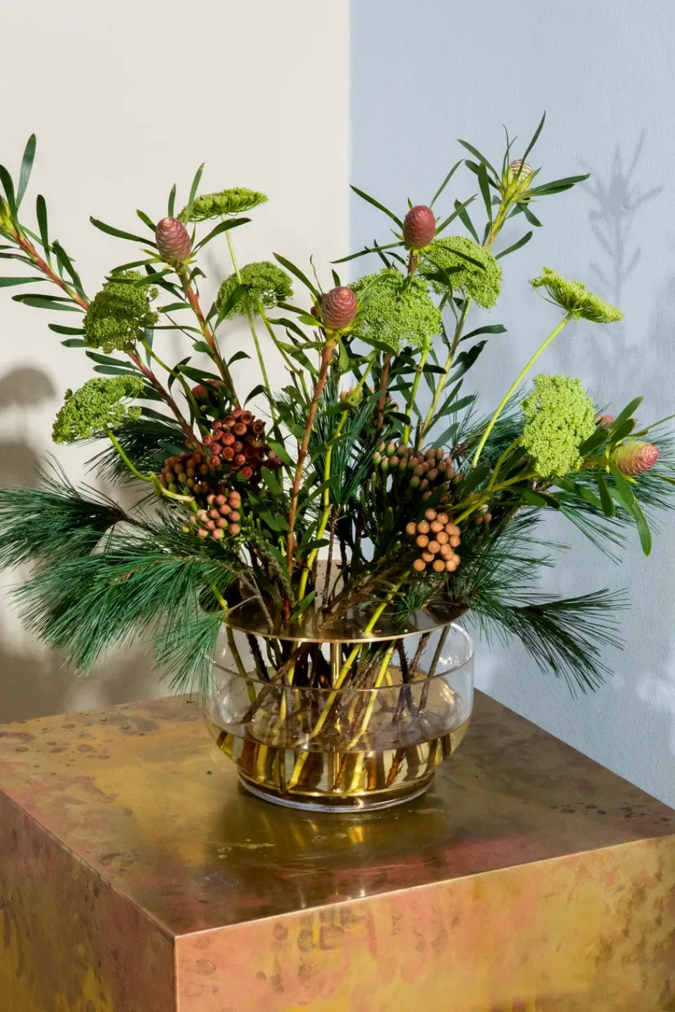 Vases^Fritz Hansen Ikebana vase, Large Gold-coloured