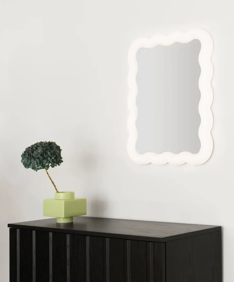 Wall Mirrors^Normann Copenhagen Illu mirror 65x50 cm, White