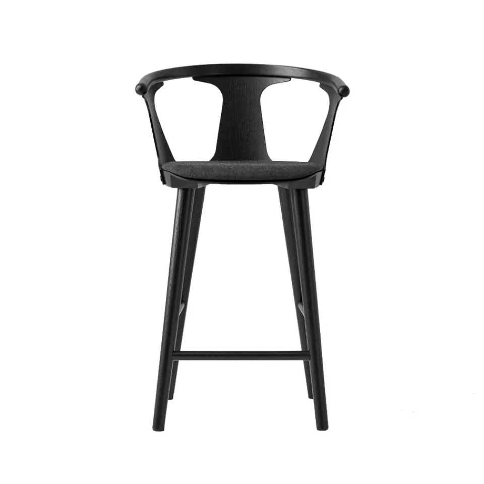 Bar Stools^&Tradition In Between SK8 barstool, Remix 183 - lacquered oak Black