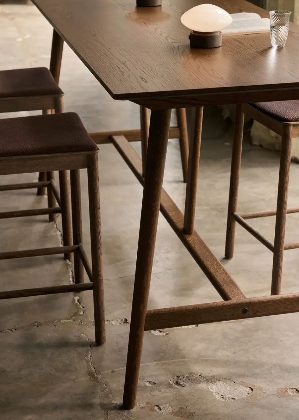 Online &Tradition In Between SK26 Counter Table 190x80x95 cm, Smoked lacquered oak Brown