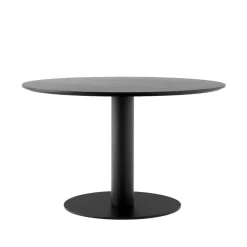 Dining Tables^&Tradition In Between SK12 dining table, lacquered oak. matte metal stand Black