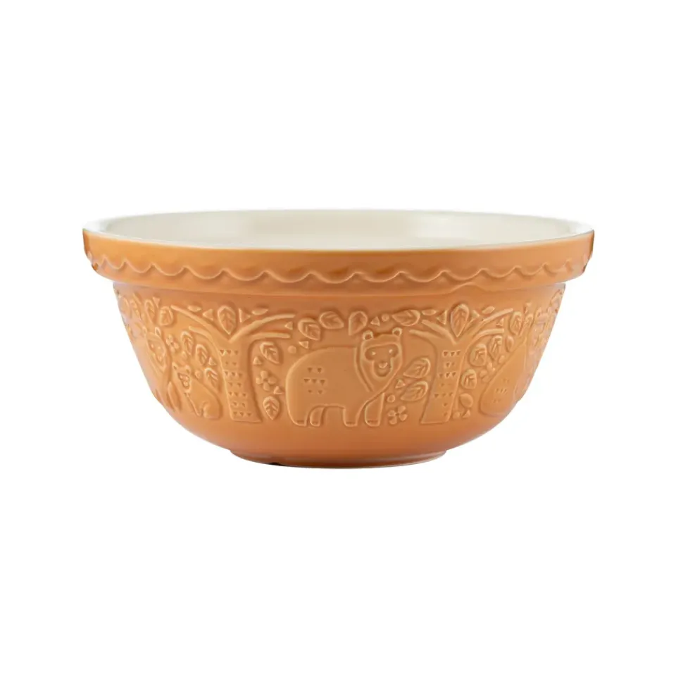 Mixing Bowls^Mason Cash In the Forest Mix bowl Bear S24 Ø24 cm, Ochre Orange