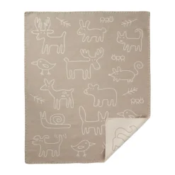 Outlet Klippan Yllefabrik In the woods baby throw 70x90 cm, Beige