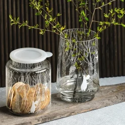 Tea Light Holders, Lanterns & Candle Dishes^Muurla In the Woods lantern/vase 20 cm, clear-white Transparent
