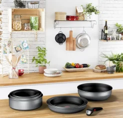 Clearance Tefal Ingenio Daily chef ON frying pan set, 8 pieces Black
