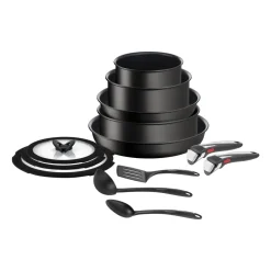 Clearance Tefal Ingenio Unlimited ON frying pan and saucepan set, 13 pieces Black