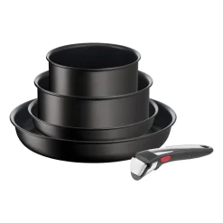 Tefal Ingenio Unlimited ON frying pan and saucepan set, 5 pieces Black