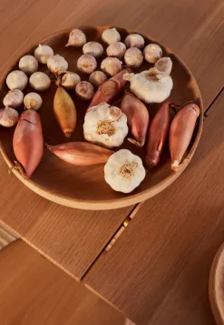 Trays^OYOY Inka wooden tray round Ø30 cm, Nature Brown