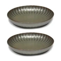 Discount Serax Inku high plate M Ø21 cm 2-pack, Green