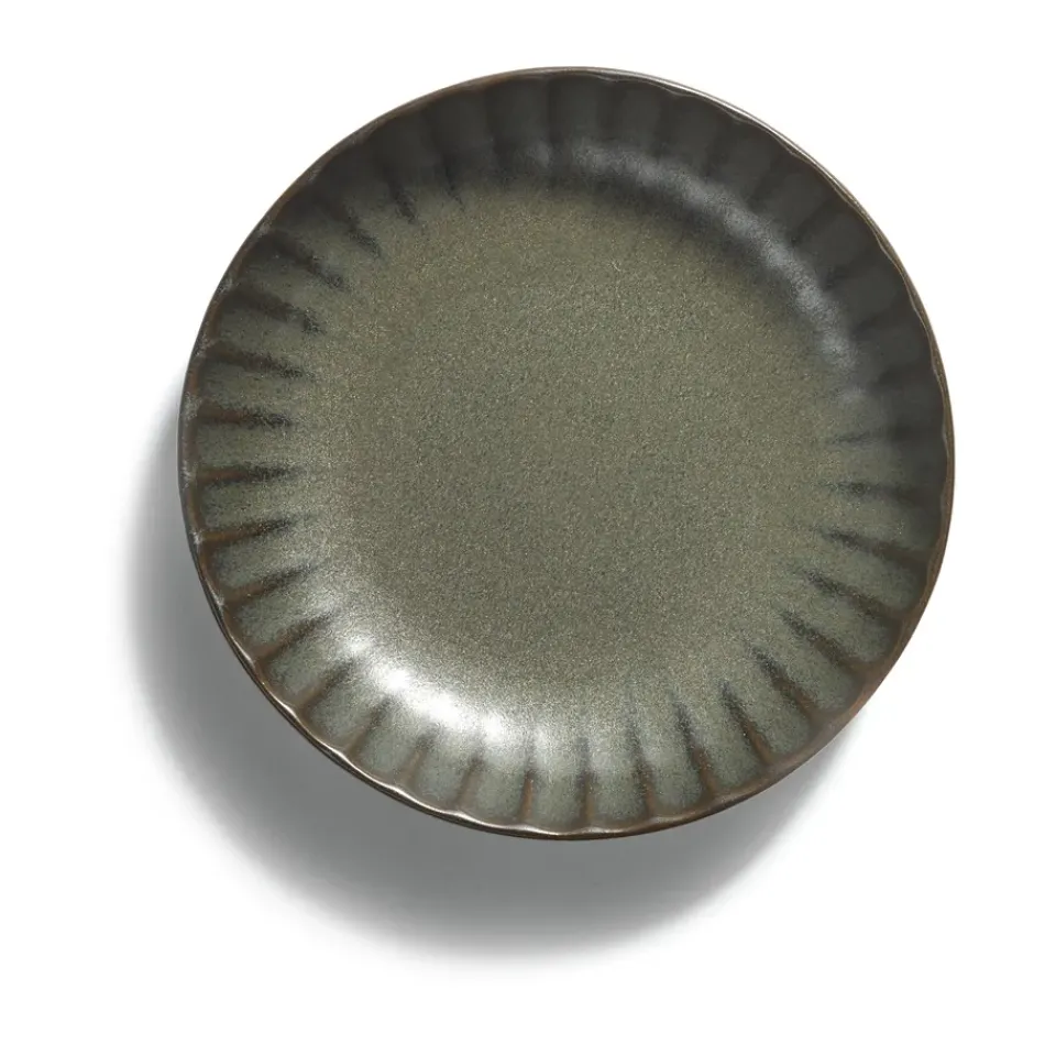 Clearance Serax Inku high plate S Ø19 cm 2-pack, Green