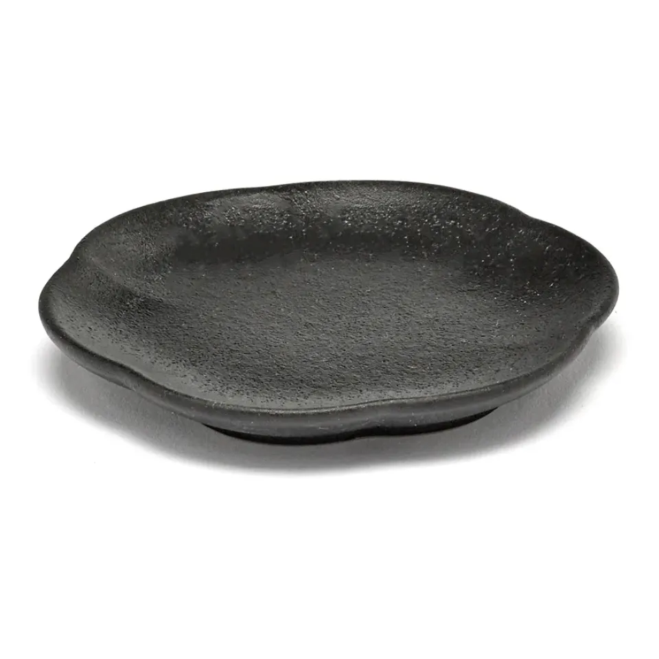 Outlet Serax Inku ridged plate S 8.9 cm, Black