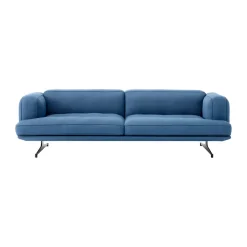 Sofas^&Tradition Inland AV23 3-seater sofa, Vidar 4 Denim 733-black leg Blue