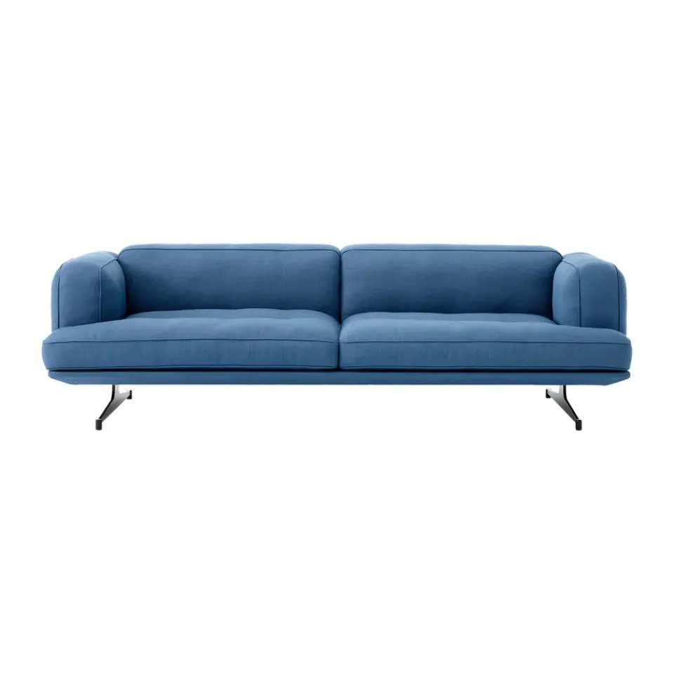 Sofas^&Tradition Inland AV23 3-seater sofa, Vidar 4 Denim 733-black leg Blue