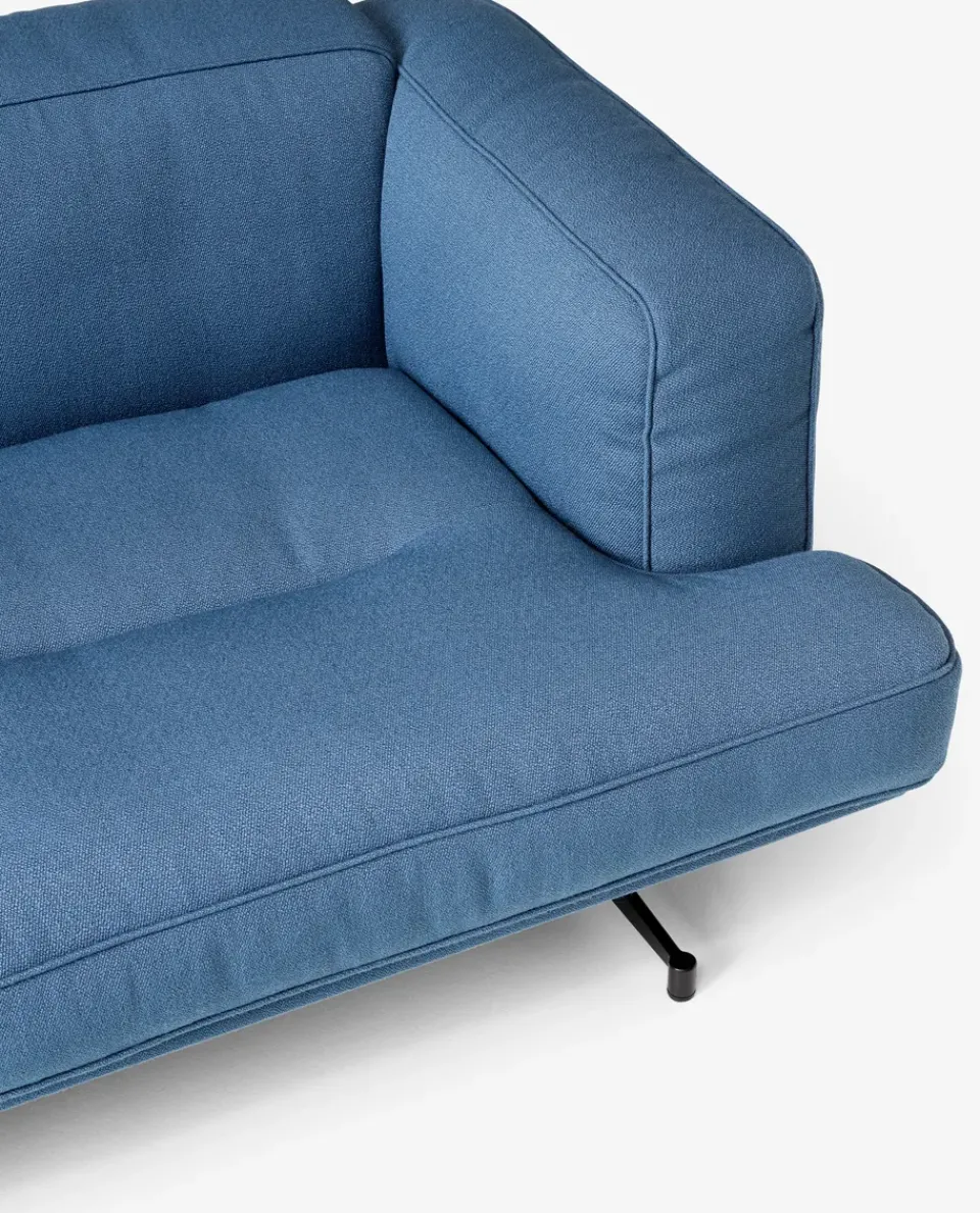 Sofas^&Tradition Inland AV23 3-seater sofa, Vidar 4 Denim 733-black leg Blue