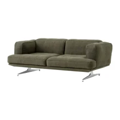 Sofas^&Tradition Inland AV22 sofa 2-seater, Clay 0014-polished aluminium Green