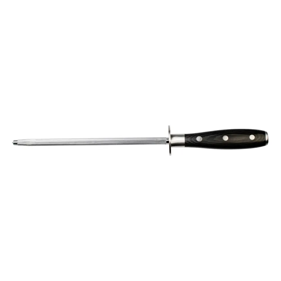 Online Ronneby Bruk Inox sharpening steel, Stainless steel-Micarta Silver-coloured