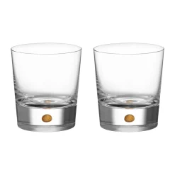 Whiskey & Cognac Glasses^Orrefors Intermezzo double old fashioned 40 cl 2-pack, Gold Gold-coloured