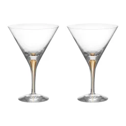 Hot Orrefors Intermezzo martini glass 25 cl 2-pack, Gold Transparent