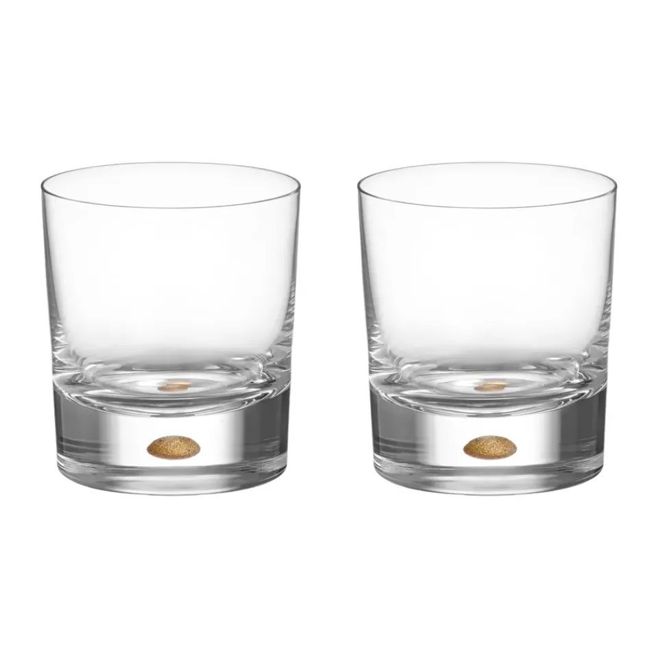 Orrefors Intermezzo old fashioned 25 cl 2-pack, Gold Gold-coloured