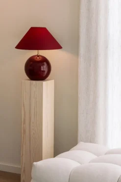 Online Globen Lighting Iris 35 table lamp 39 cm, Burgundy Red