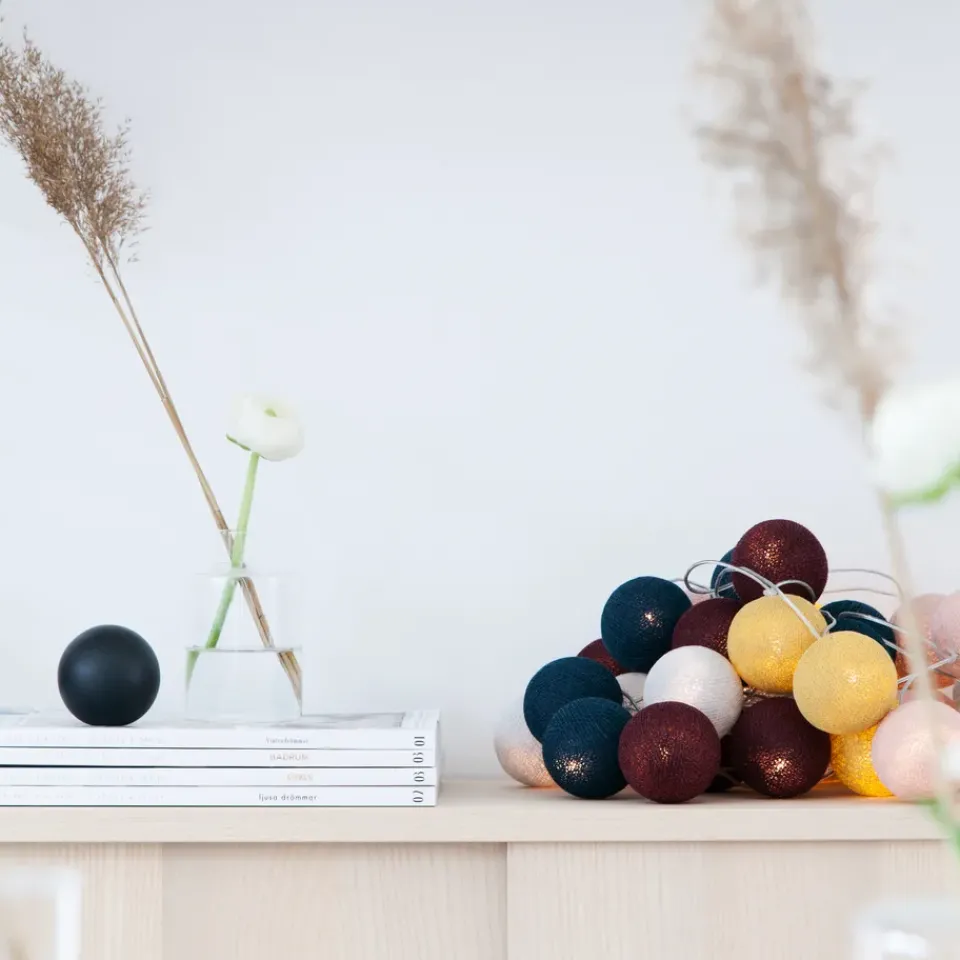 Children's Lamps|String Lights & Decorative Lighting^Irislights Copenhagen, 35 balls GreyYellowMulti