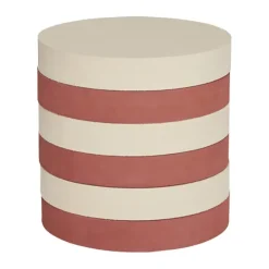 OYOY Iro stackable stool, Vanilla-nutmeg WhitePink