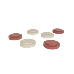 OYOY Iro stackable stool, Vanilla-nutmeg WhitePink
