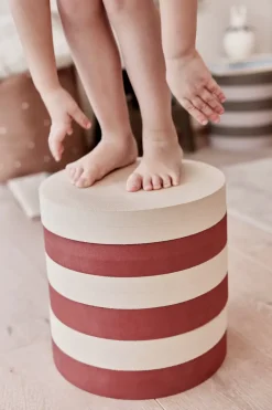 OYOY Iro stackable stool, Vanilla-nutmeg WhitePink
