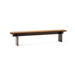 Benches^&Tradition Ita OS6 bench 230 cm, Dark stained oak Brown