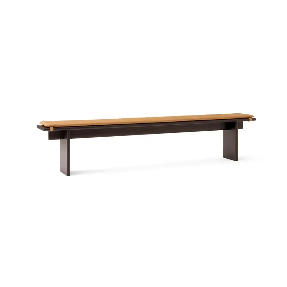 Benches^&Tradition Ita OS6 bench 230 cm, Dark stained oak Brown