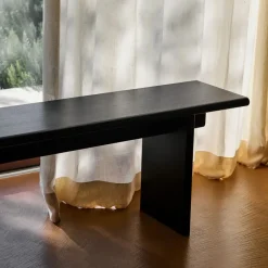 Benches^&Tradition Ita OS6 bench 230 cm, Dark stained oak Brown