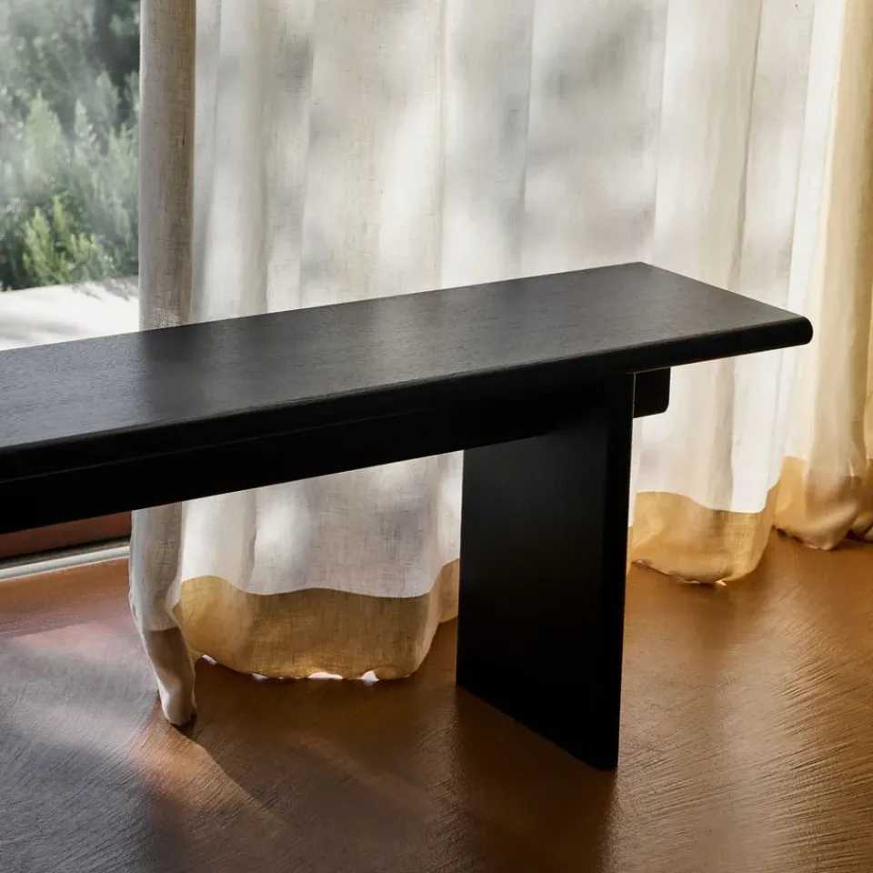 Benches^&Tradition Ita OS6 bench 230 cm, Dark stained oak Brown