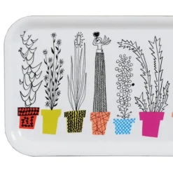 Decorative Trays^Almedahls Italiensk blomsterhylla tray, 32x15 cm BlueGreenYellowOrangeWhite