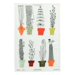 Sale Almedahls Italiensk flower shelf kitchen towel 47x70 cm, Multi MultiWhite