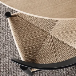 Chairs^Fredericia Furniture J39 chair, lacquered oak-braided natural Black