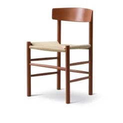 Discount Fredericia Furniture J39 chair, Herritage -braided natural Red