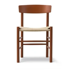 Discount Fredericia Furniture J39 chair, Herritage -braided natural Red