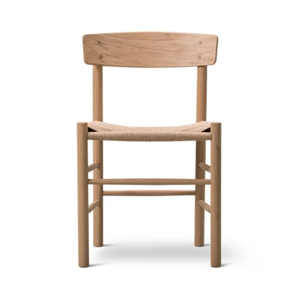 Outlet Fredericia Furniture J39 chair, Light oiled oak—braided natural Beige