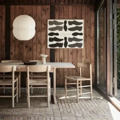 Outlet Fredericia Furniture J39 chair, Light oiled oak—braided natural Beige